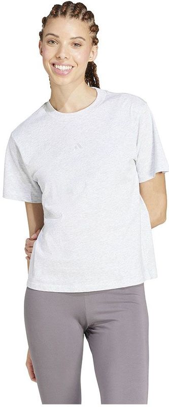 adidas - Essentials Small Logo - T-shirt - Wit - Katoen - Korte Mouwen