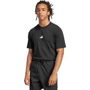 adidas - Essentials Small Logo - T-Shirt - Zwart - Enkel Jersey