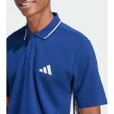adidas - Essentials 3-Stripes - Poloshirt - Blauw - Piqué
