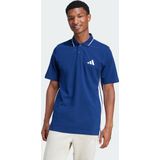 adidas - Essentials 3-Stripes - Poloshirt - Blauw - Piqué