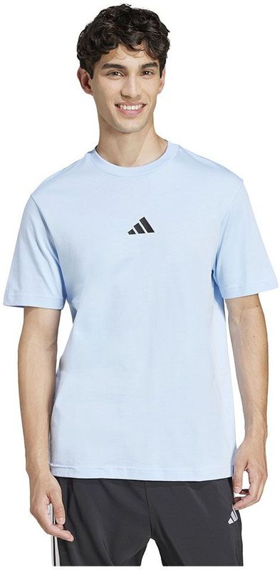 adidas - Essentials Small Logo - T-shirt - Blauw