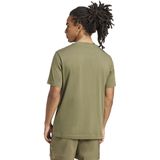 adidas - Sportswear - T-shirt - Olive Strata/Black - Korte Mouwen, Ronde Hals, Regular Pasvorm