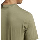 adidas - Sportswear - T-shirt - Olive Strata/Black - Korte Mouwen, Ronde Hals, Regular Pasvorm