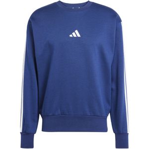 Adidas - Essentials 3 Stripes - Fleece Sweatshirt - Zwart - Katoen