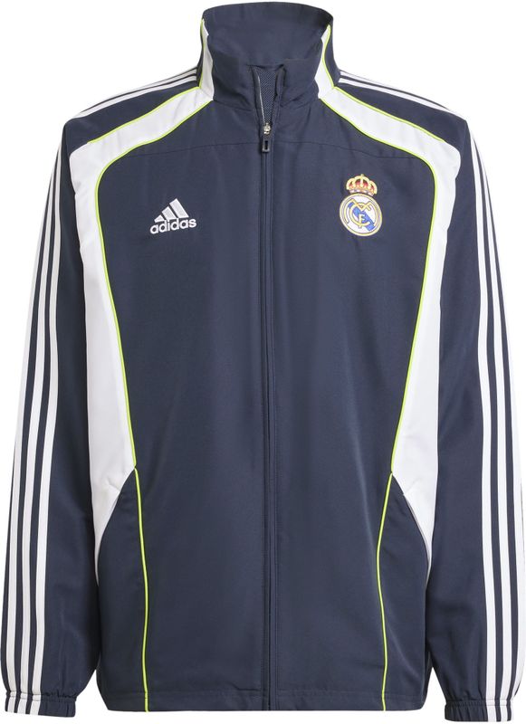 adidas - Real Madrid Urban Purist - Trainingsjack - Donkerblauw Wit Lichtgroen - 100% Gerecycled Polyester