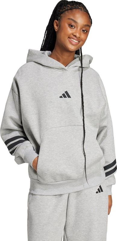 Adidas - Future Icons 3 Stripes - Hoodie - Zwart - Met Capuchon - Gerecycled Materiaal
