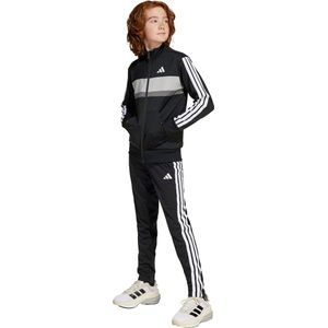 adidas Sportswear Seasonal Essentials Tiberio 3 Stripes Tricot Trainingspak Kids Kinderen Zwart
