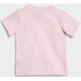 Adidas - Essentials Linear Tee Set - T-shirt- en Kortebroekenset - Zwart - 100% Katoen, Minimaal 70% Gerecycled Materiaal