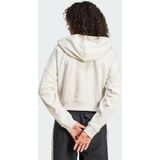 Adidas - Essentials 3 Stripes - Hoodie - Geen Kleur - 55% Katoen, 36% Polyester (Gerecycled), 9% Viscose