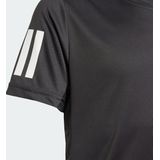 Adidas - Club 3 Stripes - T-shirt - Geen Kleur - Korte Mouwen, Synthetisch, Ademend
