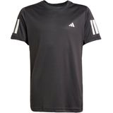 Adidas - Club 3 Stripes - T-shirt - Geen Kleur - Korte Mouwen, Synthetisch, Ademend