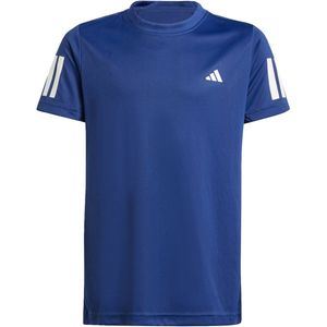 adidas - Club 3-Stripes - T-shirt - Blauw - Synthetisch - Korte Mouwen