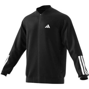 Adidas 3-Stripe Knitted Trainingsjack Heren - Zwart / Wit | Maat: S