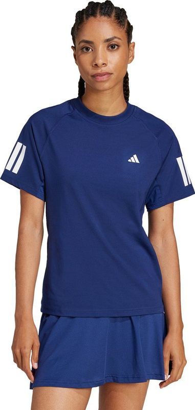 adidas - Performance Club 3-Stripes T-shirt - Dames - Blauw - Climacool