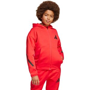 Adidas - Z.n.e - Sweatshirt - Zwart - 57% Gerecycled Polyester, 43% Katoen, Volledige Ritssluiting met Capuchon
