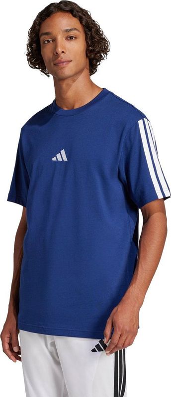 adidas Sportswear Essentials 3-Stripes Single Jersey T-shirt - Heren - Blauw