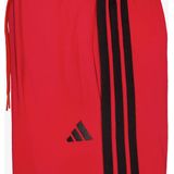 Adidas - Essentials 3 Stripes Fleece Korte Broek - Zwart - Gerecycled Materiaal