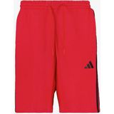 Adidas - Essentials 3 Stripes Fleece Korte Broek - Zwart - Gerecycled Materiaal