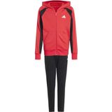 adidas - Trainingspak - Colourblock - Zwart/Rood - French Terry - Junioren