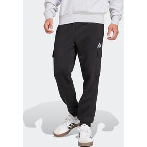 Adidas - Essentials Feelcozy Fleece Cargo Joggers - Zwart - Fleece