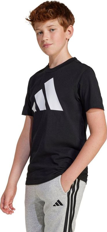 adidas - T-shirt - Zwart - Katoen - 3 Bar Logo
