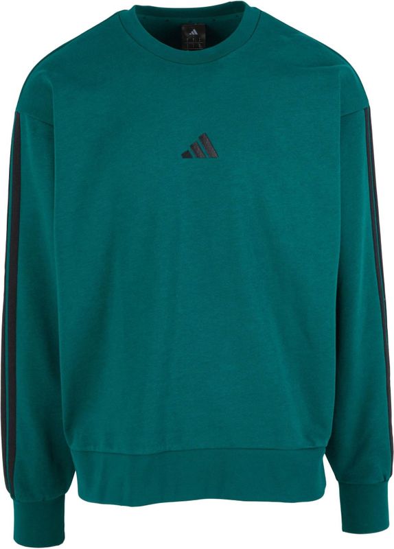 adidas - Essentials 3 Stripes - Fleece Sweatshirt - Zwart