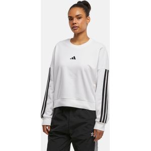 Adidas - 3-Stripes Sweatshirt - Wit - French Terry - Ronde Hals