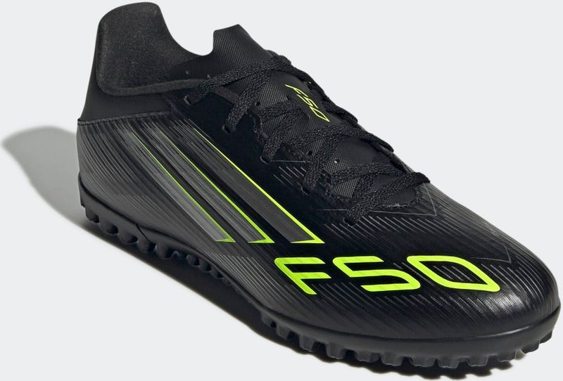 adidas Uniseks-Volwassen F50 CLUB Turf Football Boots, core black/iron met./lucid lemon, 42 EU