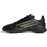 adidas Uniseks-Kind F50 LEAGUE Turf Football Boots Kids, Core Black/Iron Metallic/Lucid Lemon, 38 2/3 EU
