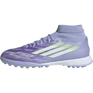 adidas Dames F50 SPARKFUSION LEAGUE W Mid Turf Football Boots, Violet Tone/Lucid Lemon/Purple Rush, 44 2/3 EU