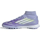 adidas Dames F50 SPARKFUSION LEAGUE W Mid Turf Football Boots, Violet Tone/Lucid Lemon/Purple Rush, 38 2/3 EU