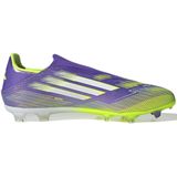 adidas Uniseks-Volwassen F50 LEAGUE Laceless Firm Ground Football Boots, Purple Rush/Cloud White/Lucid Lemon, 41 1/3 EU