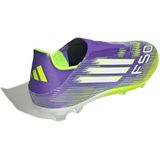 adidas F50 League - Veterloze Gras / Kunstgras Voetbalschoenen - Paars Wit Neongeel