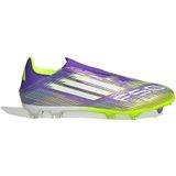 adidas F50 League - Veterloze Gras / Kunstgras Voetbalschoenen - Paars Wit Neongeel