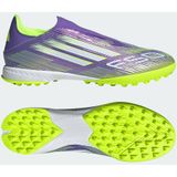 adidas F50 LEAGUE Laceless Turf Voetbalschoenen - Purple Rush / Cloud White / Lucid Lemon