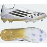 adidas F50 League Veterloze Voetbalschoenen - Wit Zwart Goud - Synthetisch
