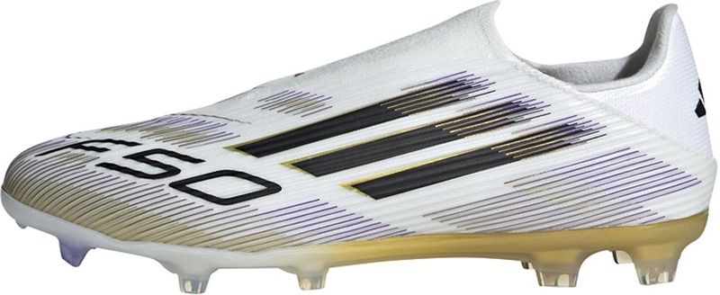 adidas F50 League Veterloze Voetbalschoenen - Wit Zwart Goud - Synthetisch