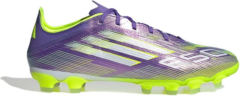 adidas F50 Pro - Voetbalschoenen - Paars Wit Neongeel - Gras / Kunstgras