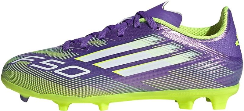 adidas F50 LEAGUE - Voetbalschoenen - Purple Rush / Cloud White / Lucid Lemon - Voor Kinderen
