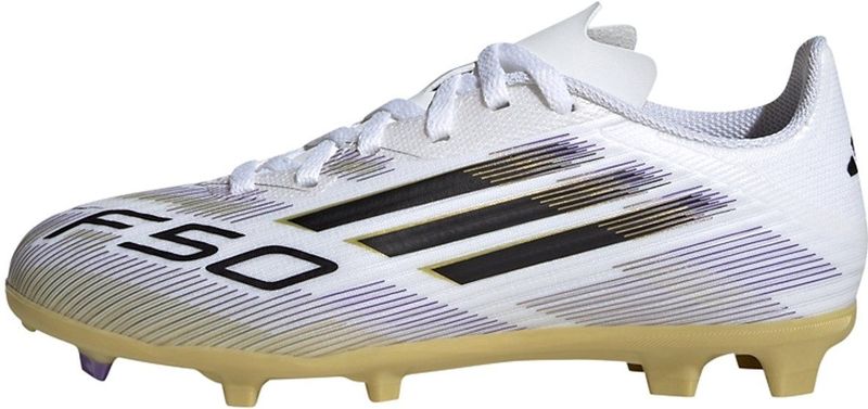 adidas F50 League Voetbalschoenen - Wit Zwart Goud - Synthetisch