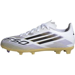adidas F50 League Voetbalschoenen - Wit Zwart Goud - Synthetisch - Kids