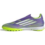 adidas Uniseks-Kind F50 LEAGUE Laceless Turf Football Boots Kids, Purple Rush/Cloud White/Lucid Lemon, 28 EU
