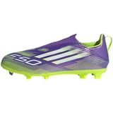 adidas Uniseks-Kind F50 LEAGUE Laceless Turf Football Boots Kids, Purple Rush/Cloud White/Lucid Lemon, 28 EU