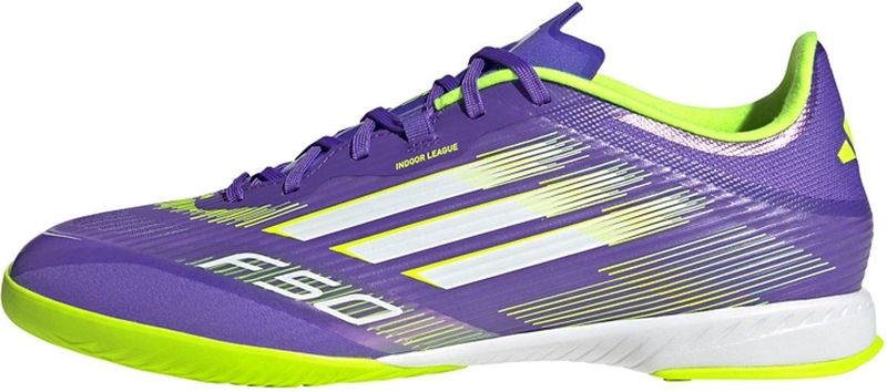adidas - F50 LEAGUE - Voetbalschoenen - Purple Rush / Cloud White / Lucid Lemon