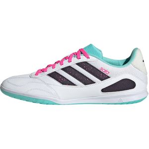 adidas - Super Sala III - Zaalvoetbalschoenen - Wit Zwart Turquoise Roze - Synthetisch Bovenwerk