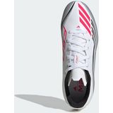 adidas Uniseks-Kind F50 MESSI LEAGUE Firm Ground/Multi Ground Football Boots Kids, Cloud White/Lucid Red/Silver Metallic, 33 EU