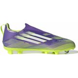 adidas Uniseks-Kind F50 LEAGUE Laceless Firm Ground Football Boots Kids, Purple Rush/Cloud White/Lucid Lemon, 30 1/2 EU
