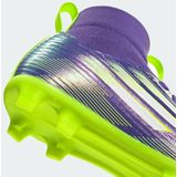 adidas Uniseks-Kind F50 LEAGUE Mid Firm Ground/Multi Ground Football Boots Kids, Purple Rush/Cloud White/Lucid Lemon, 35 EU