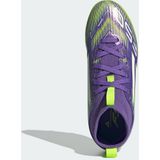 adidas Uniseks-Kind F50 LEAGUE Mid Firm Ground/Multi Ground Football Boots Kids, Purple Rush/Cloud White/Lucid Lemon, 35 EU