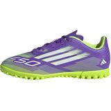 adidas Uniseks-Kind F50 CLUB Turf Football Boots Kids, Purple Rush/Cloud White/Lucid Lemon, 36 EU